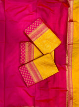 Lissome Yellow Soft Silk Saree