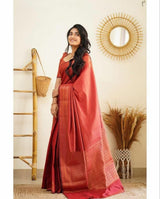 Gratifying Red Soft Silk Saree
