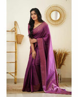 Redolent Purple Soft Silk Saree