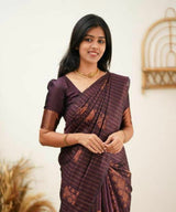 Gorgeous Purple Soft Silk Saree