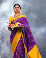 Dalliance Purple Soft Silk Saree
