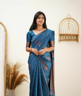 Adorning Rama Soft Silk Saree
