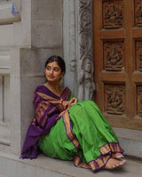 Green And Purple Soft Silk Saree