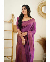 Redolent Purple Soft Silk Saree