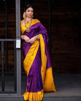 Dalliance Purple Soft Silk Saree