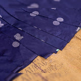 Valiba Kanchi expo Navy Blue Colored Saree With Firozi Pallu Banarasi Sari