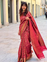 Binita Red Traditional Banarasi Silk