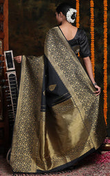 Beautiful Black Soft Silk Saree