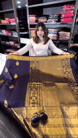 Blissful Purple Soft Banarasi Silk Saree With Efflorescence Blouse Piece