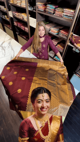 Susurrous Maroon Soft Banarasi Silk Saree With Tremendous Blouse Piece