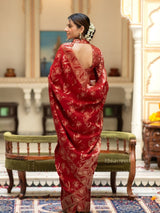 Bucolic Red Soft Silk Saree