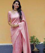 Vitality Pink Banarasi Silk Saree
