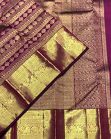 Royal Purple Banarasi Saree with Antique Zari Weave