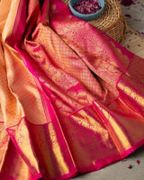 Sharvika – Ranimor Banarasi Silk Saree with Pink Zari Weaving Border