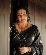 Transcendent Black Soft Silk Saree