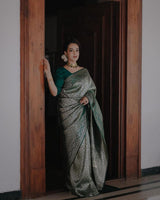 Fragrant Green Soft Silk Saree