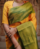 Classy Yellow Soft Silk Saree