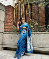 Pehnava Multy Color Woven Art Silk Saree