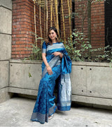 Pehnava Multy Color Woven Art Silk Saree