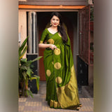 Gorgeous Green Soft Silk Saree