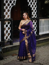 Sharvitha – Cotton Silk Saree in Royal Purple