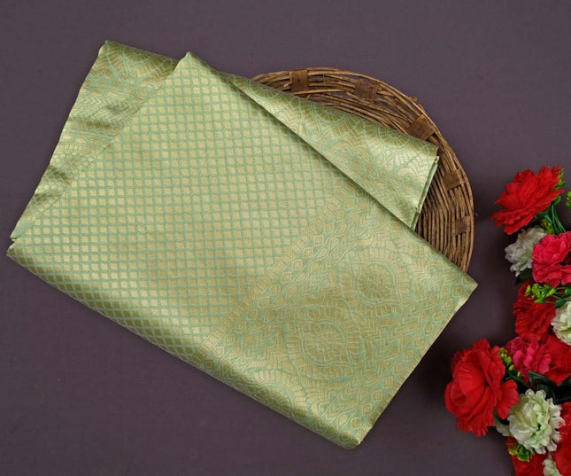 Vedhika Pista Soft Silk Saree
