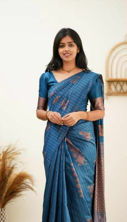 Adorning Rama Soft Silk Saree