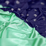 Valiba Kanchi expo Navy Blue Colored Saree With Firozi Pallu Banarasi Sari