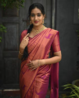 Nemesis Dark Pink Soft Silk Saree