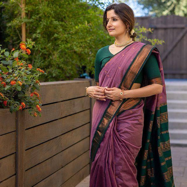 Bewitching Lavender Soft Silk Saree