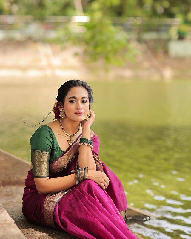 Desirable Dark Pink Soft Silk Saree