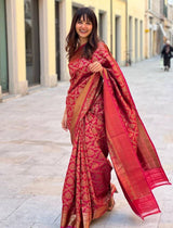 Binita Red Traditional Banarasi Silk