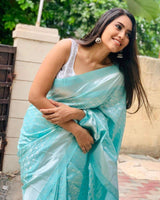 Pure Heavy Banarasi Saree With Rich Pallu