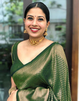 Bindu Green Soft Silk Saree