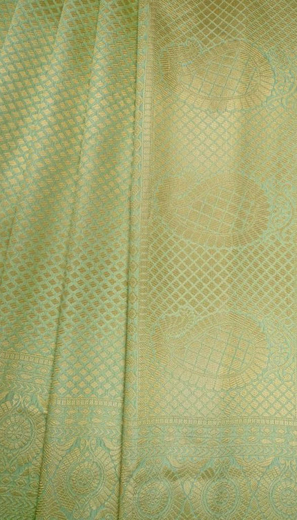 Vedhika Pista Soft Silk Saree