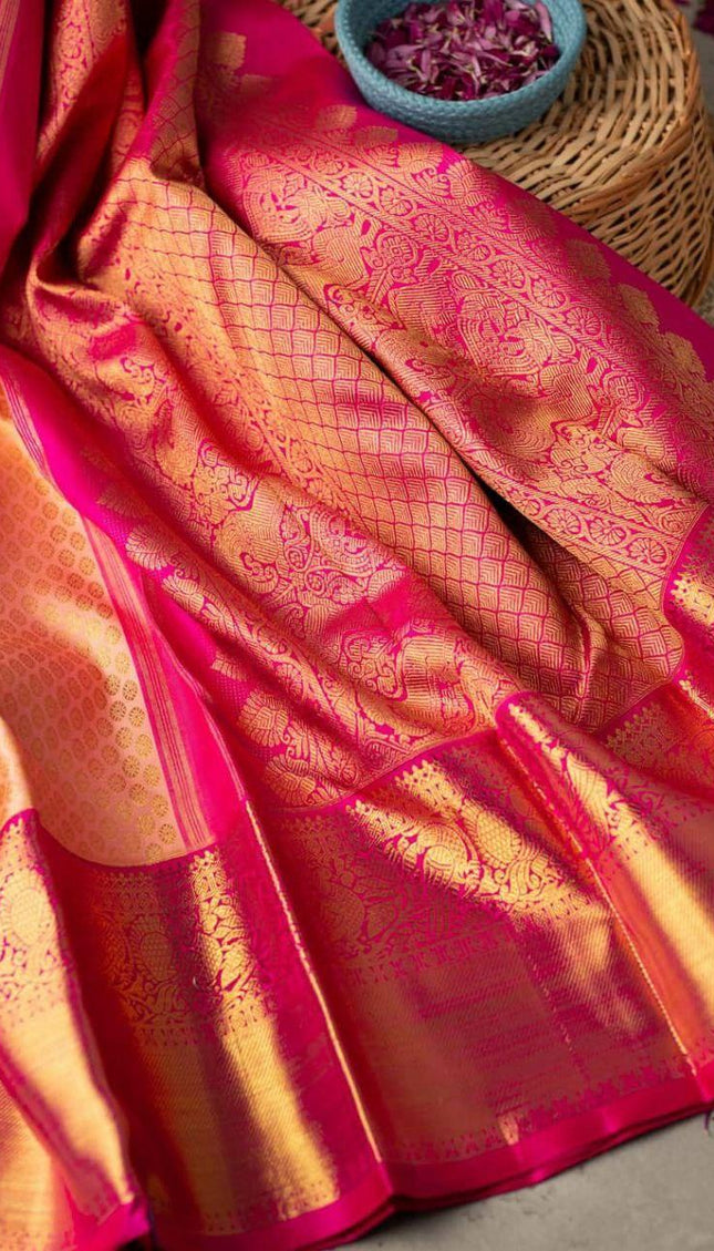 Valiba Pure heavy banarasi saree with rich pallu Latest Designer