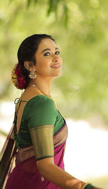 Desirable Dark Pink Soft Silk Saree