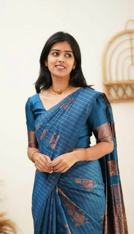 Adorning Rama Soft Silk Saree
