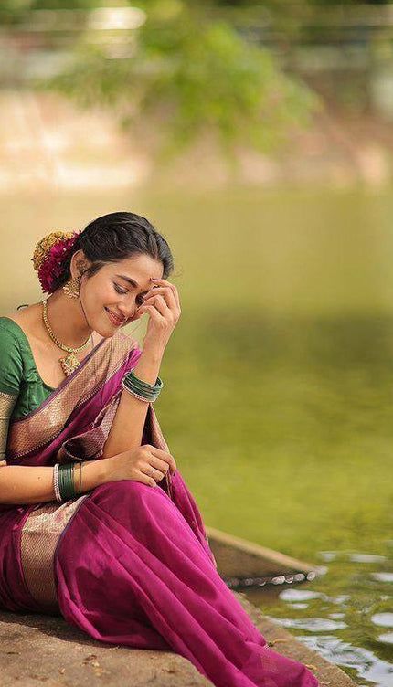 Desirable Dark Pink Soft Silk Saree
