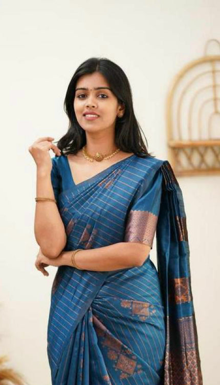 Adorning Rama Soft Silk Saree