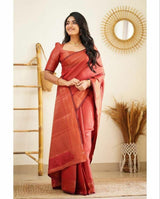 Gratifying Red Soft Silk Saree