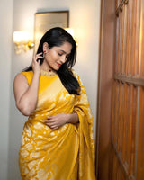 Charming Yellow Soft Silk Saree