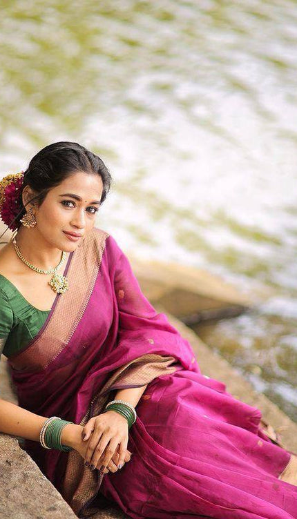 Desirable Dark Pink Soft Silk Saree