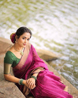 Desirable Dark Pink Soft Silk Saree