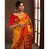 Adorning Yellow Soft Banarasi Silk Saree