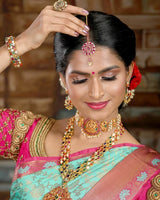 Preferable Sky Blue Soft Silk Saree