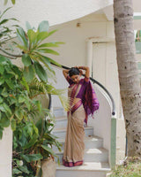 Admirable Beige Soft Silk Saree