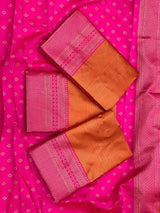 Extraordinary Orange Soft Silk Saree