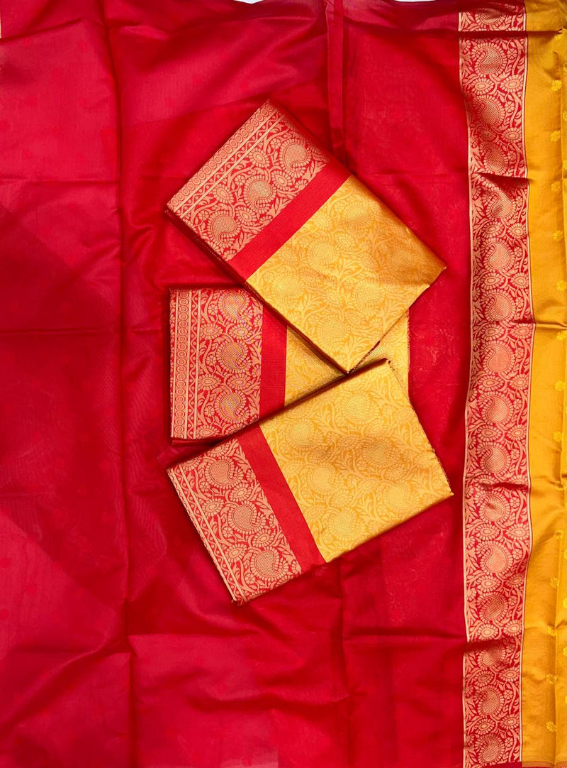 Adorning Yellow Soft Banarasi Silk Saree