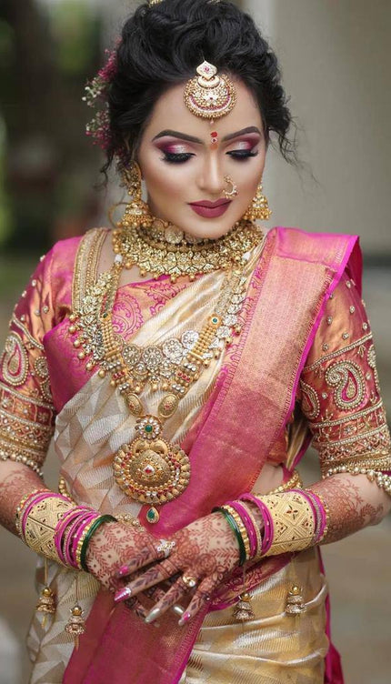 Snazzy Beige Soft Silk Saree